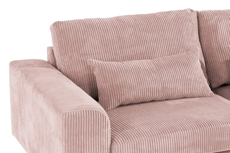 Copenhagen 4-seters Høyrevendt L-formet Divansofa i Manchester - Rosa - Møbler - Sofaer - Sofaer med sjeselong - 4 seters sofa med divan