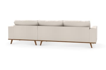 Copenhagen 4-seters Høyrevendt L-formet Divansofa i Stoff - Beige - Møbler - Sofaer - Sofaer med sjeselong - 4 seters sofa med divan