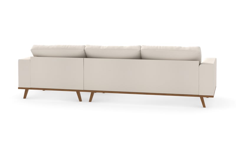 Copenhagen 4-seters Høyrevendt L-formet Divansofa i Stoff - Beige - Møbler - Sofaer - Sofaer med sjeselong - 4 seters sofa med divan