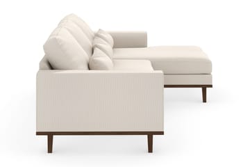 Copenhagen 4-seters Høyrevendt L-formet Divansofa i Stoff - Beige - Møbler - Sofaer - Sofaer med sjeselong - 4 seters sofa med divan