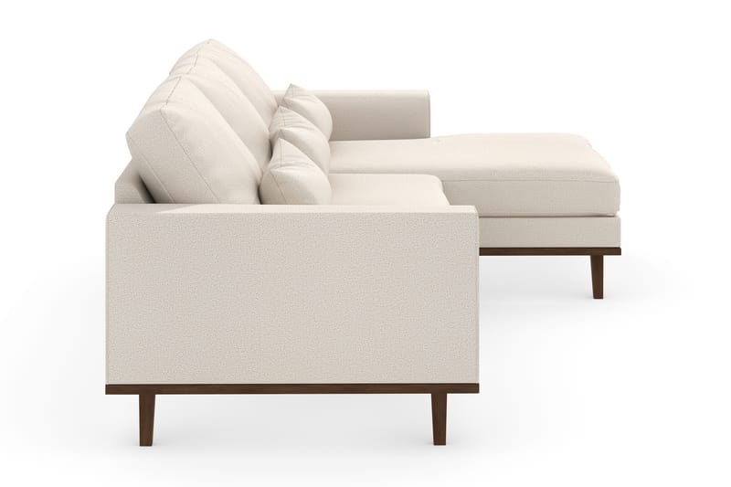 Copenhagen 4-seters Høyrevendt L-formet Divansofa i Stoff - Beige - Møbler - Sofaer - Sofaer med sjeselong - 4 seters sofa med divan