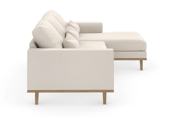 Copenhagen 4-seters Høyrevendt L-formet Divansofa i Stoff - Beige - Møbler - Sofaer - Sofaer med sjeselong - 4 seters sofa med divan