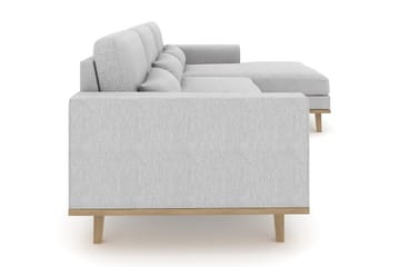 Copenhagen 4-seters Høyrevendt L-formet Divansofa i Stoff - Grå - Møbler - Sofaer - Sofaer med sjeselong - 4 seters sofa med divan