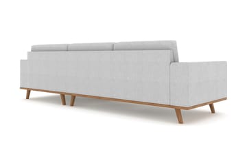 Copenhagen 4-seters Høyrevendt L-formet Divansofa i Stoff - Grå - Møbler - Sofaer - Sofaer med sjeselong - 4 seters sofa med divan