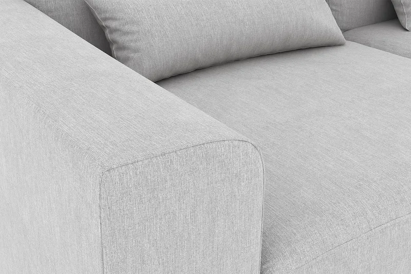 Copenhagen 4-seters Høyrevendt L-formet Divansofa i Stoff - Grå - Møbler - Sofaer - Sofaer med sjeselong - 4 seters sofa med divan