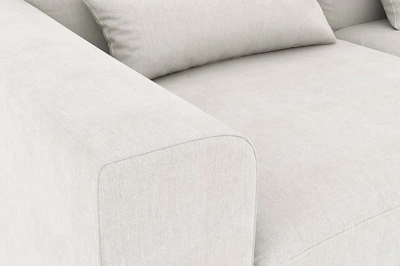 Copenhagen 4-seters Høyrevendt L-formet Divansofa i Stoff - Lys grå - Møbler - Sofaer - Sofaer med sjeselong - 4 seters sofa med divan