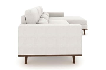 Copenhagen 4-seters Høyrevendt L-formet Divansofa i Stoff - Lys grå - Møbler - Sofaer - Sofaer med sjeselong - 4 seters sofa med divan