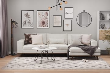 Copenhagen 4-seters Høyrevendt L-formet Divansofa i Stoff - Lys grå - Møbler - Sofaer - Sofaer med sjeselong - 4 seters sofa med divan