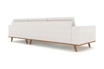 Copenhagen 4-seters Høyrevendt L-formet Divansofa i Stoff - Lys grå - Møbler - Sofaer - Sofaer med sjeselong - 4 seters sofa med divan