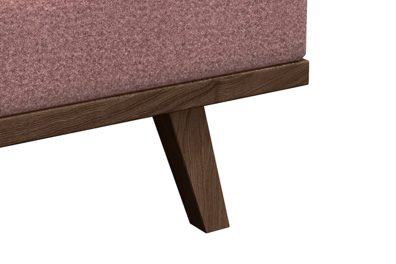 Copenhagen 4-seters Høyrevendt L-formet Divansofa i Stoff - Rosa - Møbler - Sofaer - Sofaer med sjeselong - 4 seters sofa med divan