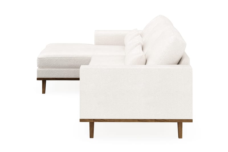 Copenhagen 4-seters Venstrevendt L-formet Divansofa i Bouclé - Hvit - Møbler - Sofaer - Sofaer med sjeselong - 4 seters sofa med divan