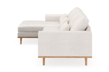 Copenhagen 4-seters Venstrevendt L-formet Divansofa i Bouclé - Hvit - Møbler - Sofaer - Sofaer med sjeselong - 4 seters sofa med divan