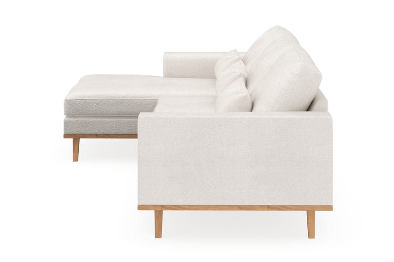 Copenhagen 4-seters Venstrevendt L-formet Divansofa i Bouclé - Hvit - Møbler - Sofaer - Sofaer med sjeselong - 4 seters sofa med divan