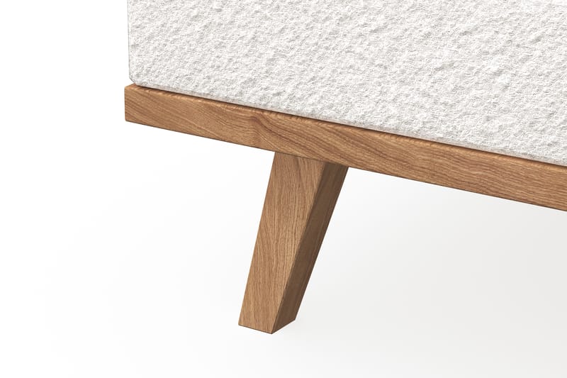 Copenhagen 4-seters Venstrevendt L-formet Divansofa i Bouclé - Hvit - Møbler - Sofaer - Sofaer med sjeselong - 4 seters sofa med divan
