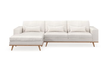 Copenhagen 4-seters Venstrevendt L-formet Divansofa i Bouclé - Hvit - Møbler - Sofaer - Sofaer med sjeselong - 4 seters sofa med divan