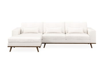Copenhagen 4-seters Venstrevendt L-formet Divansofa i Bouclé - Hvit - Møbler - Sofaer - Sofaer med sjeselong - 4 seters sofa med divan