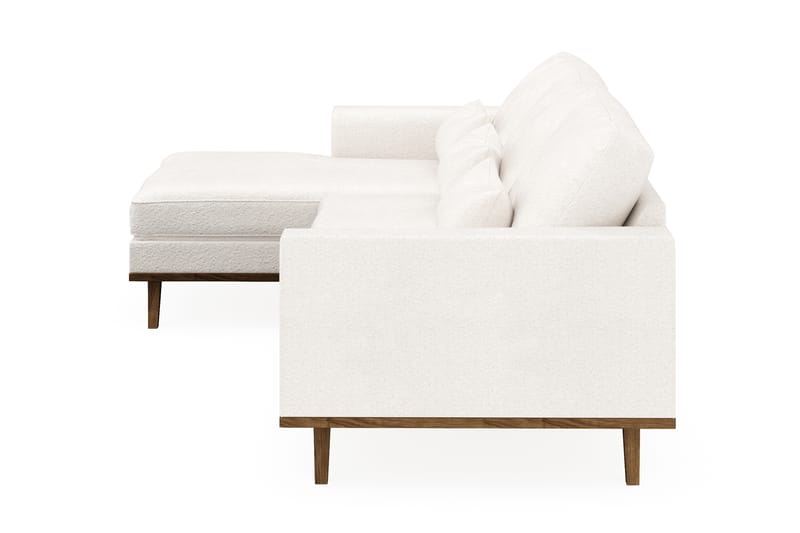 Copenhagen 4-seters Venstrevendt L-formet Divansofa i Bouclé - Hvit - Møbler - Sofaer - Sofaer med sjeselong - 4 seters sofa med divan