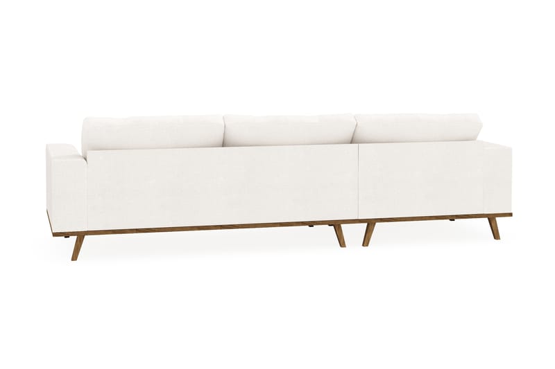 Copenhagen 4-seters Venstrevendt L-formet Divansofa i Bouclé - Hvit - Møbler - Sofaer - Sofaer med sjeselong - 4 seters sofa med divan