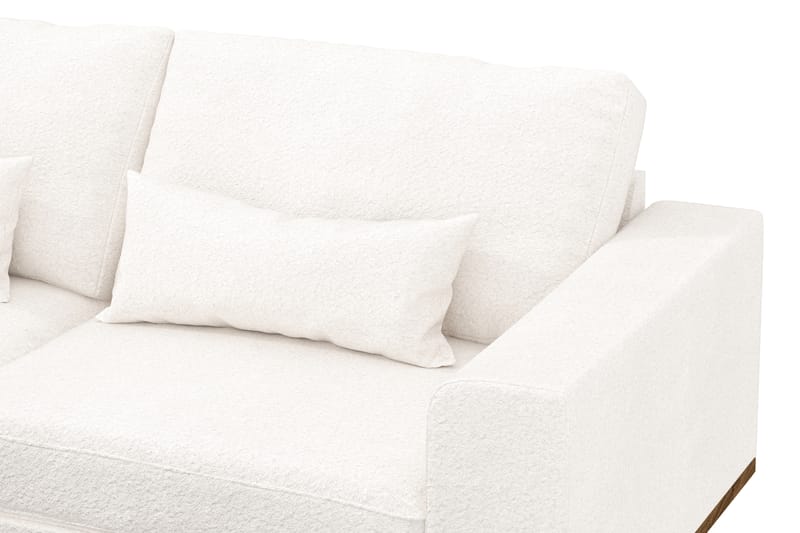Copenhagen 4-seters Venstrevendt L-formet Divansofa i Bouclé - Hvit - Møbler - Sofaer - Sofaer med sjeselong - 4 seters sofa med divan