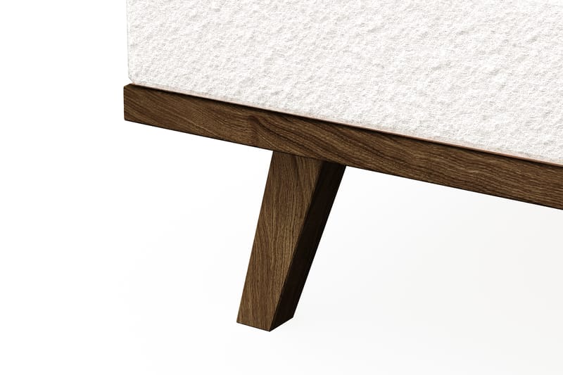 Copenhagen 4-seters Venstrevendt L-formet Divansofa i Bouclé - Hvit - Møbler - Sofaer - Sofaer med sjeselong - 4 seters sofa med divan