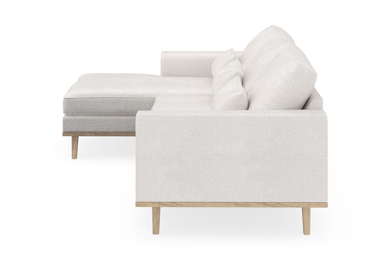 Copenhagen 4-seters Venstrevendt L-formet Divansofa i Bouclé - Hvit - Møbler - Sofaer - Sofaer med sjeselong - 4 seters sofa med divan