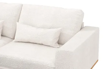 Copenhagen 4-seters Venstrevendt L-formet Divansofa i Bouclé - Hvit - Møbler - Sofaer - Sofaer med sjeselong - 4 seters sofa med divan