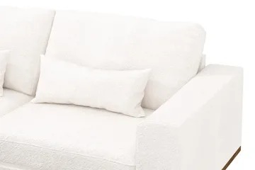 Copenhagen 4-seters Venstrevendt L-formet Divansofa i Bouclé - Hvit - Møbler - Sofaer - Sofaer med sjeselong - 4 seters sofa med divan