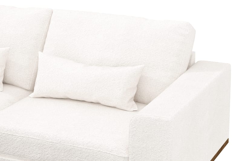 Copenhagen 4-seters Venstrevendt L-formet Divansofa i Bouclé - Hvit - Møbler - Sofaer - Sofaer med sjeselong - 4 seters sofa med divan
