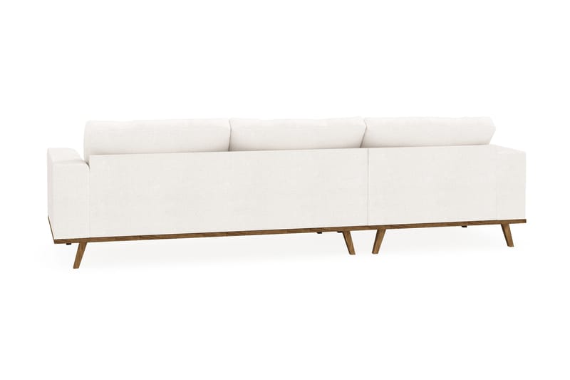 Copenhagen 4-seters Venstrevendt L-formet Divansofa i Bouclé - Hvit - Møbler - Sofaer - Sofaer med sjeselong - 4 seters sofa med divan