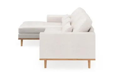 Copenhagen 4-seters Venstrevendt L-formet Divansofa i Bouclé - Hvit - Møbler - Sofaer - Sofaer med sjeselong - 4 seters sofa med divan