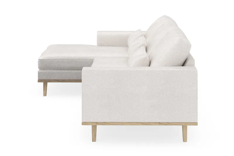 Copenhagen 4-seters Venstrevendt L-formet Divansofa i Bouclé - Hvit - Møbler - Sofaer - Sofaer med sjeselong - 4 seters sofa med divan