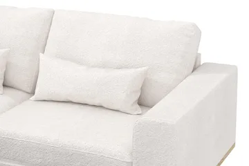 Copenhagen 4-seters Venstrevendt L-formet Divansofa i Bouclé - Hvit - Møbler - Sofaer - Sofaer med sjeselong - 4 seters sofa med divan