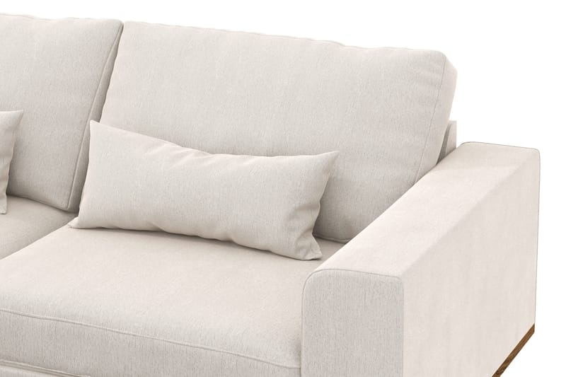 Copenhagen 4-seters Venstrevendt L-formet Divansofa i Fløyel - Kremhvit - Møbler - Sofaer - Sofaer med sjeselong - 4 seters sofa med divan