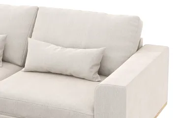 Copenhagen 4-seters Venstrevendt L-formet Divansofa i Fløyel - Kremhvit - Møbler - Sofaer - Sofaer med sjeselong - 4 seters sofa med divan