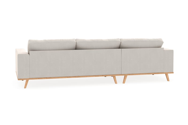 Copenhagen 4-seters Venstrevendt L-formet Divansofa i Fløyel - Kremhvit - Møbler - Sofaer - Sofaer med sjeselong - 4 seters sofa med divan