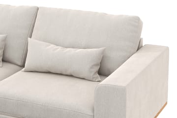 Copenhagen 4-seters Venstrevendt L-formet Divansofa i Fløyel - Kremhvit - Møbler - Sofaer - Sofaer med sjeselong - 4 seters sofa med divan