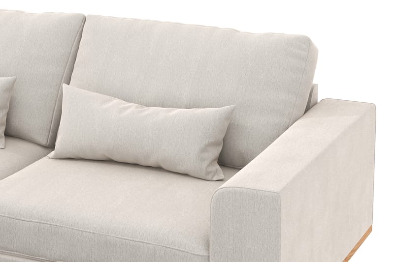 Copenhagen 4-seters Venstrevendt L-formet Divansofa i Fløyel - Kremhvit - Møbler - Sofaer - Sofaer med sjeselong - 4 seters sofa med divan