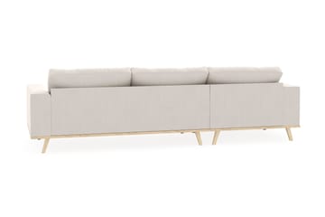 Copenhagen 4-seters Venstrevendt L-formet Divansofa i Fløyel - Kremhvit - Møbler - Sofaer - Sofaer med sjeselong - 4 seters sofa med divan