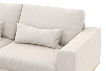 Copenhagen 4-seters Venstrevendt L-formet Divansofa i Fløyel - Kremhvit - Møbler - Sofaer - Sofaer med sjeselong - 4 seters sofa med divan
