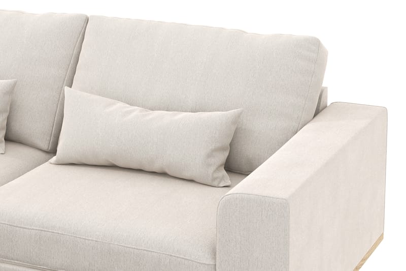 Copenhagen 4-seters Venstrevendt L-formet Divansofa i Fløyel - Kremhvit - Møbler - Sofaer - Sofaer med sjeselong - 4 seters sofa med divan