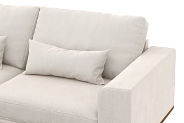 Copenhagen 4-seters Venstrevendt L-formet Divansofa i Fløyel - Kremhvit - Møbler - Sofaer - Sofaer med sjeselong - 4 seters sofa med divan