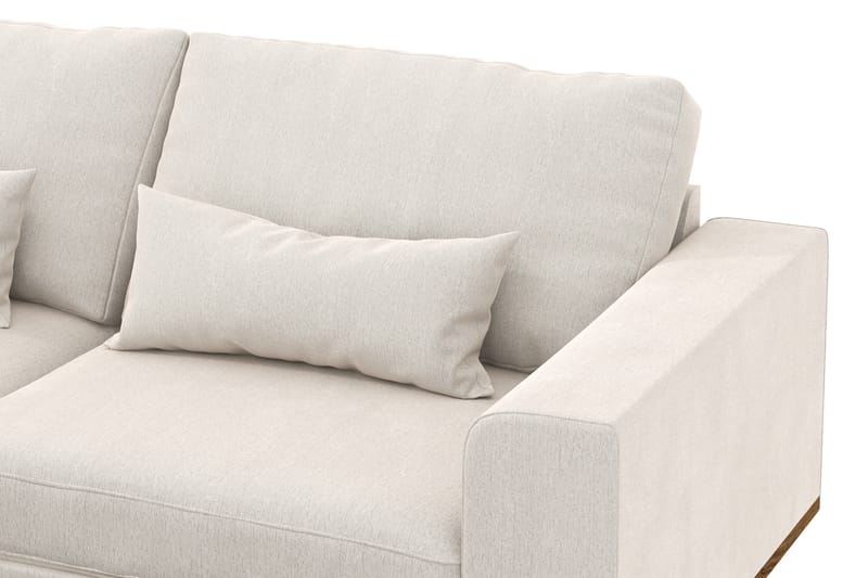 Copenhagen 4-seters Venstrevendt L-formet Divansofa i Fløyel - Kremhvit - Møbler - Sofaer - Sofaer med sjeselong - 4 seters sofa med divan