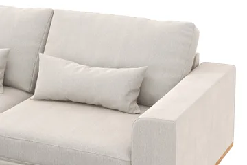 Copenhagen 4-seters Venstrevendt L-formet Divansofa i Fløyel - Kremhvit - Møbler - Sofaer - Sofaer med sjeselong - 4 seters sofa med divan