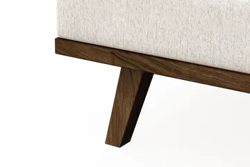 Copenhagen 4-seters Venstrevendt L-formet Divansofa i Fløyel - Kremhvit - Møbler - Sofaer - Sofaer med sjeselong - 4 seters sofa med divan