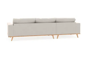 Copenhagen 4-seters Venstrevendt L-formet Divansofa i Fløyel - Kremhvit - Møbler - Sofaer - Sofaer med sjeselong - 4 seters sofa med divan