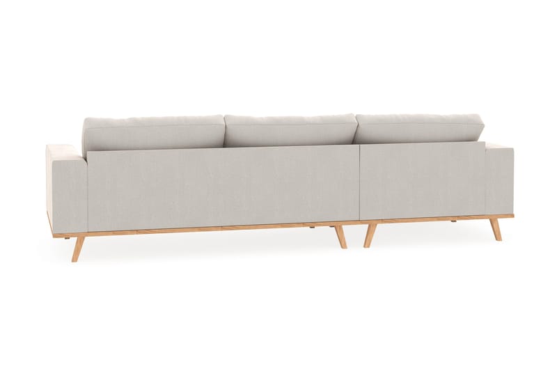 Copenhagen 4-seters Venstrevendt L-formet Divansofa i Fløyel - Kremhvit - Møbler - Sofaer - Sofaer med sjeselong - 4 seters sofa med divan