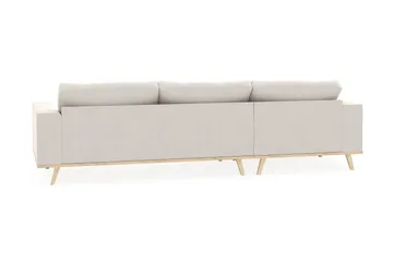Copenhagen 4-seters Venstrevendt L-formet Divansofa i Fløyel - Kremhvit - Møbler - Sofaer - Sofaer med sjeselong - 4 seters sofa med divan