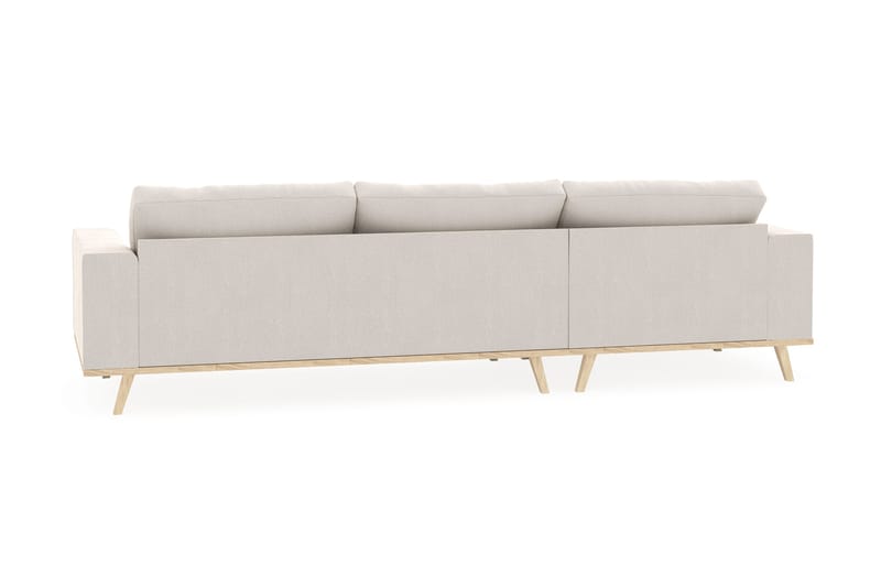 Copenhagen 4-seters Venstrevendt L-formet Divansofa i Fløyel - Kremhvit - Møbler - Sofaer - Sofaer med sjeselong - 4 seters sofa med divan