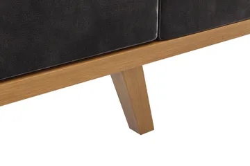 Copenhagen 4-seters Venstrevendt L-formet Divansofa i Fløyel - Mørk grå - Møbler - Sofaer - Sofaer med sjeselong - 4 seters sofa med divan