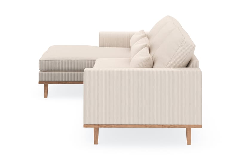 Copenhagen 4-seters Venstrevendt L-formet Divansofa i Manchester - Beige - Møbler - Sofaer - Sofaer med sjeselong - 4 seters sofa med divan